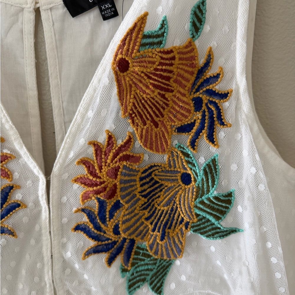 NWT Lulus Tickets To Paradise White Embroidered Tiered Flowy Maxi Dress Size XXL - Picture 6 of 13